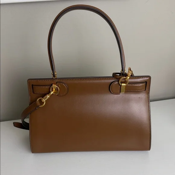 Tory Burch Brown & GoldLee Radzwill Satchel - Picture 5 of 10